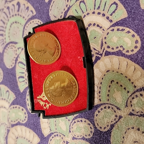 Vintage Elizabeth II Half Penny Cuff links - Picture 1 of 6